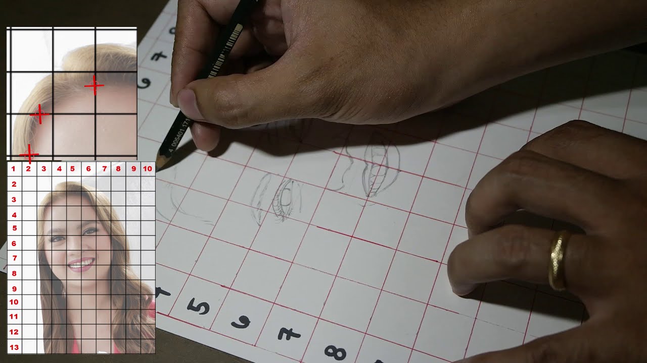 Grid Drawing technique| Easy step by step Tagalog tutorial