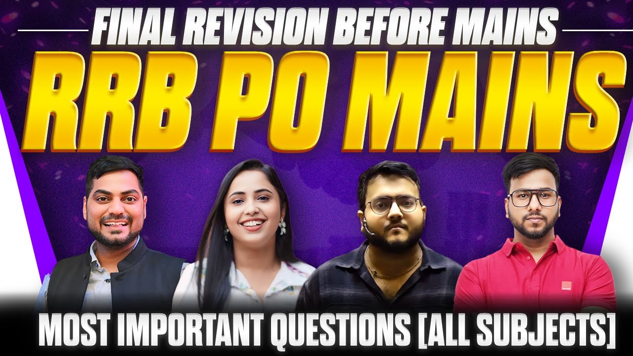 RRB PO Mains 2024 Complete Revision for All Subjects | RRB PO Marathon All Subjects | Learning Niti