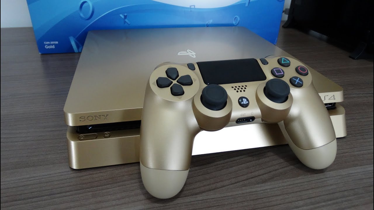UNBOXING PLAYSTATION 4 SLIM GOLD EDITION