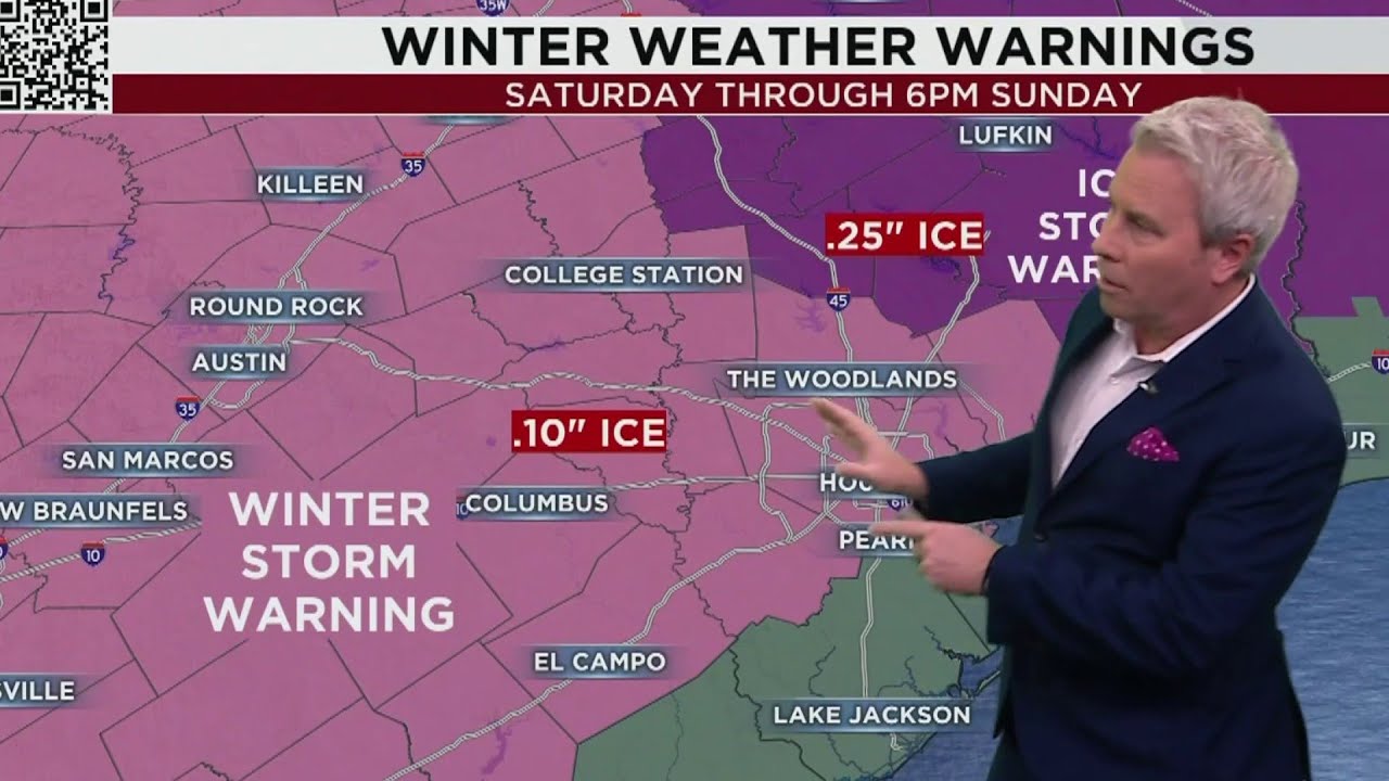 Houston Weather Alert: Thunderstorms Now, Ice Storm Warning Next | Jan. 24, 7 AM Update