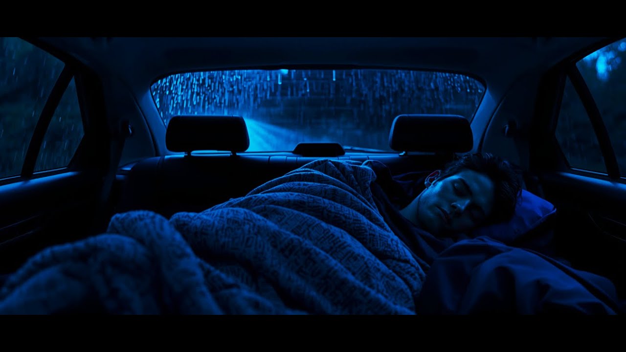 Heavy Rain on Car Roof for Deep Sleep & Relaxation | Sleeping in Car Ambience - 4K