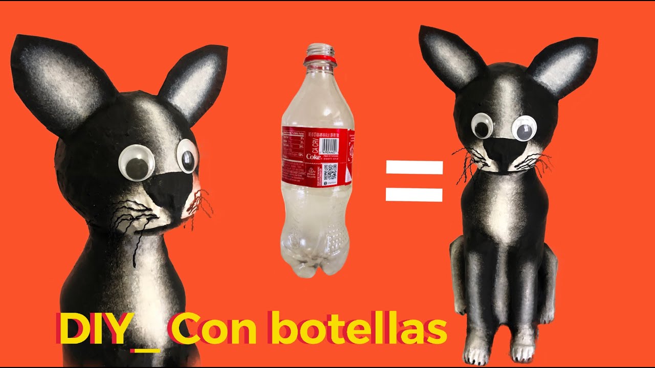 DIY_ Como HACER UN GATO🐈 con una botella. ♻️Recicla por favor. Reciclando.