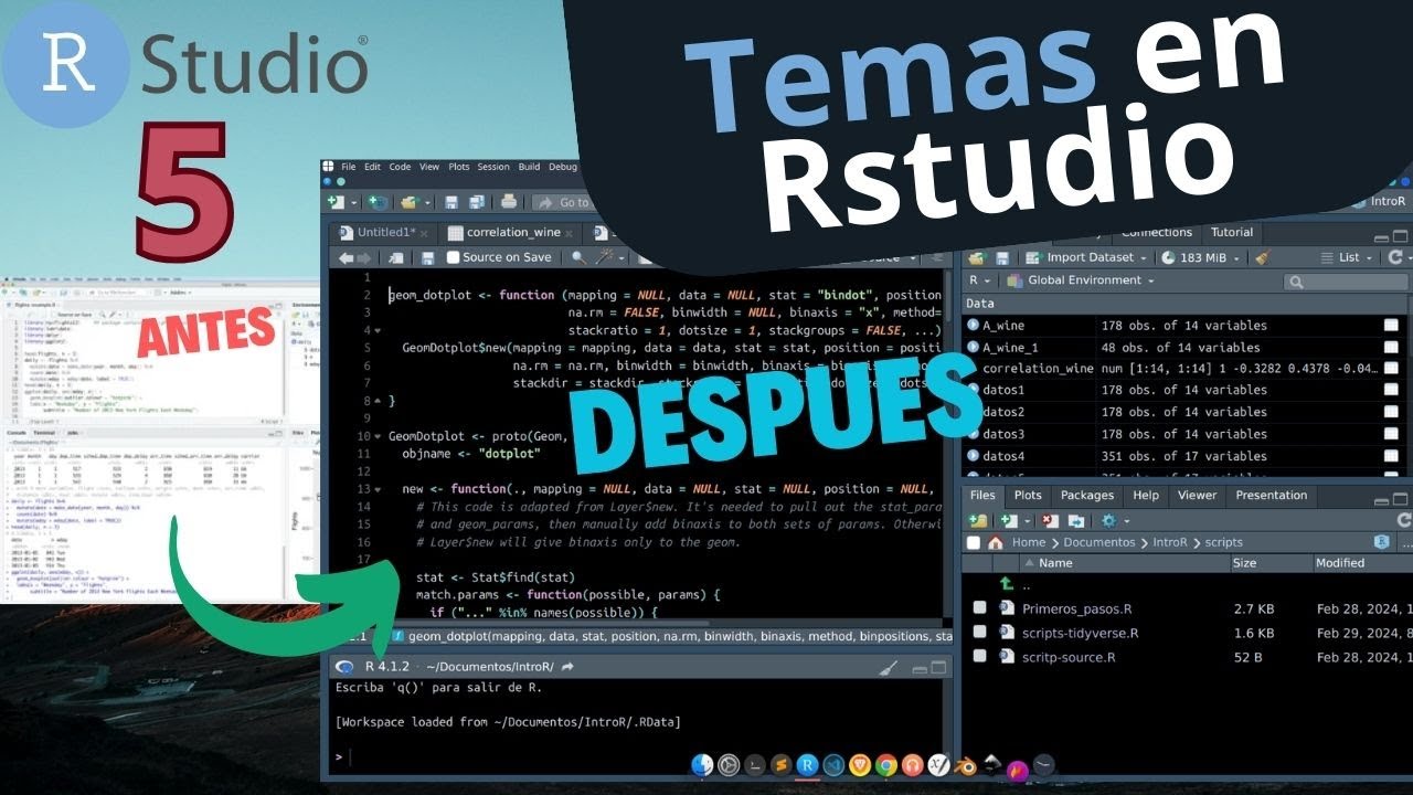 Configurar temas en Rstudio | 5ta Parte #rstudio #rlanguage