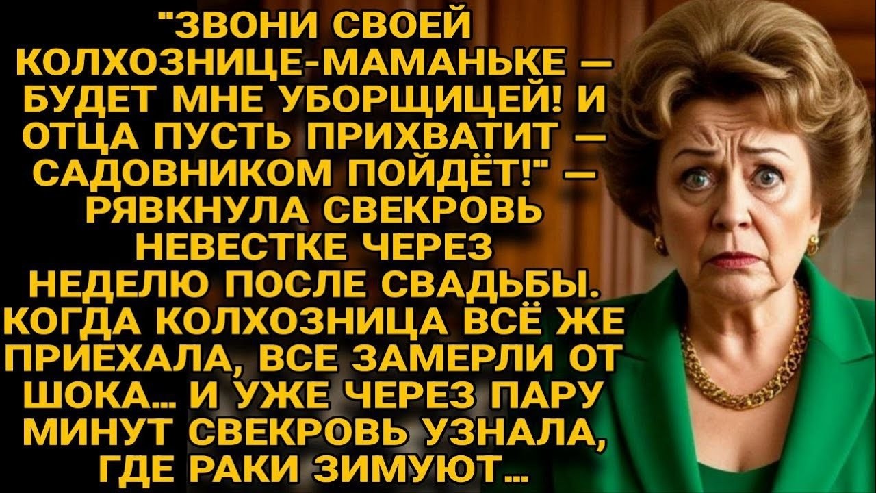 Свекровь ждала уборщицу — а получила урок, на всю жизнь , и увидела где раки зимуют