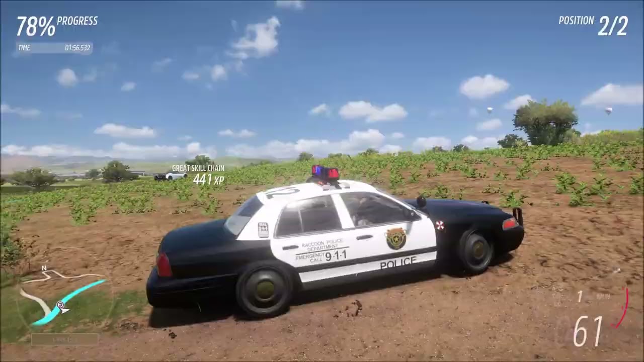 Police chase in Forza Horizon 5 funny video
