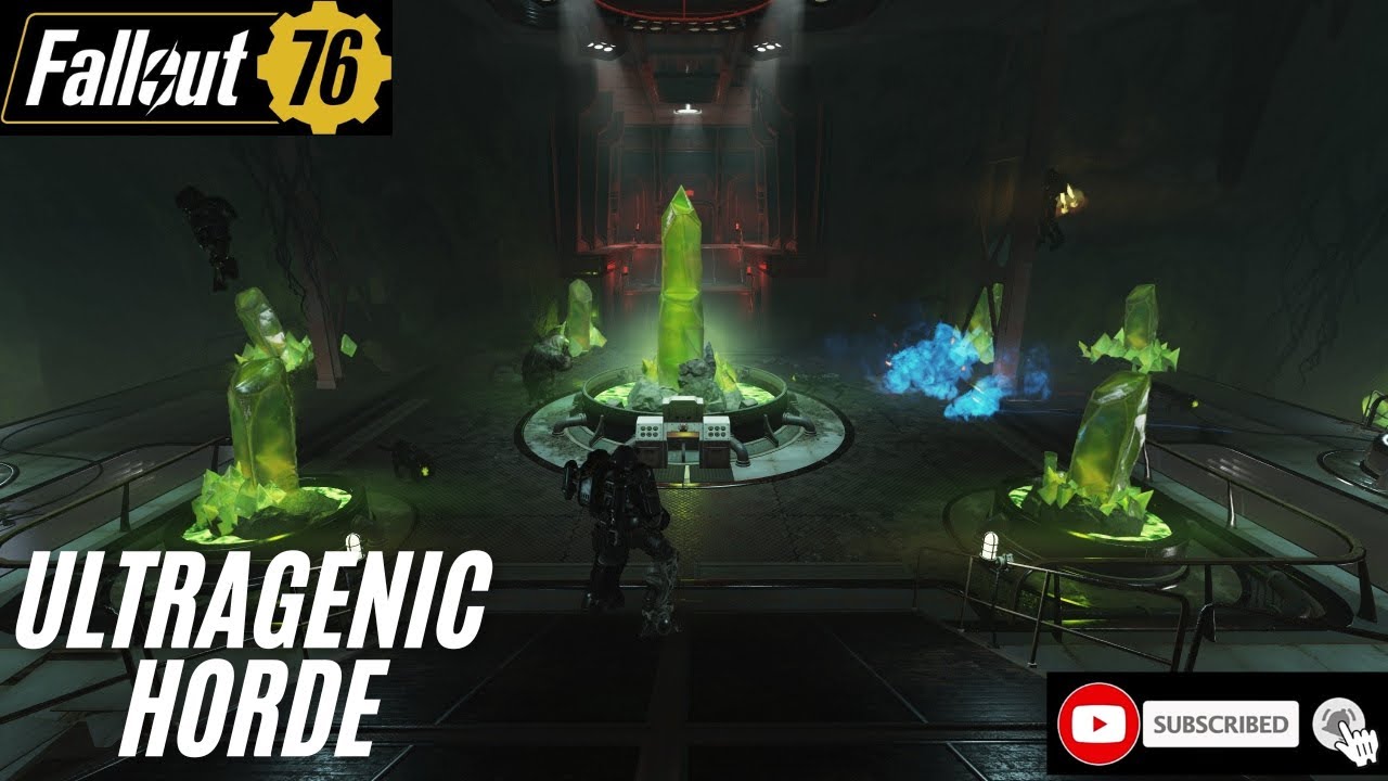 Fallout 76 GD Raid Stage 4 Ultragenic Horde solo on a team 4:47