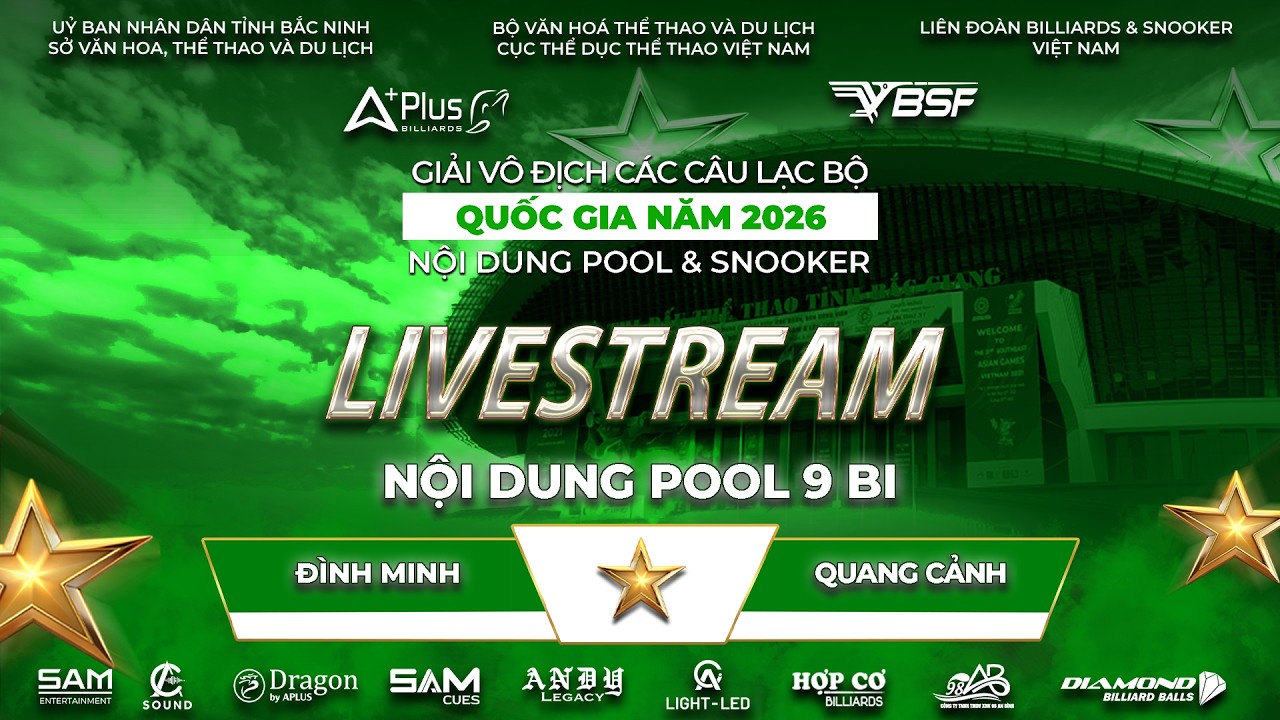 Live 🔴 9 Ball | Bùi Đình Minh - Ngô Quang Cảnh | Giải Vô Địch Các CLB Quốc Gia 2026 | Hợp Cơ