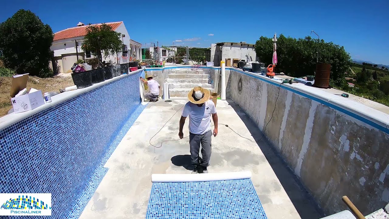 RENOLIT ALKORPLAN pool liner installation *TIMELAPSE VIDEO*