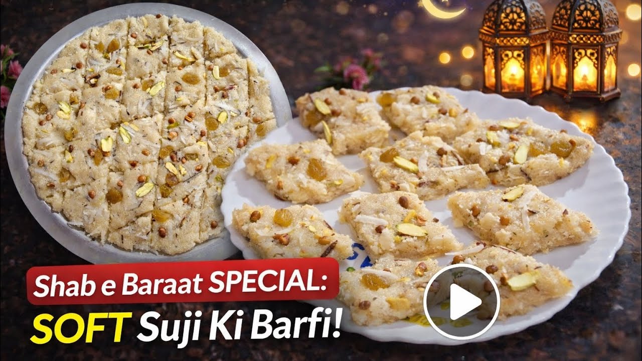 शब ए बारात स्पेशल सूजी का टुकड़ी वाला हलवा | Suji Ka Tukdi Wala Halwa | Mouth Melting Suji Ki Barfi 
