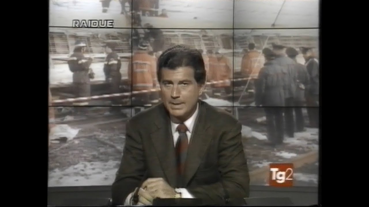 Rai Due | TG2 Notte - Deragliamento Pendolino Roma Piacenza (12 Gennaio 1997)