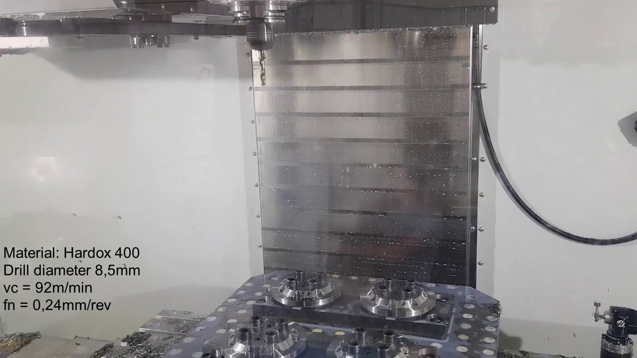 Drilling Hardox 400 with Walter DC170 drill