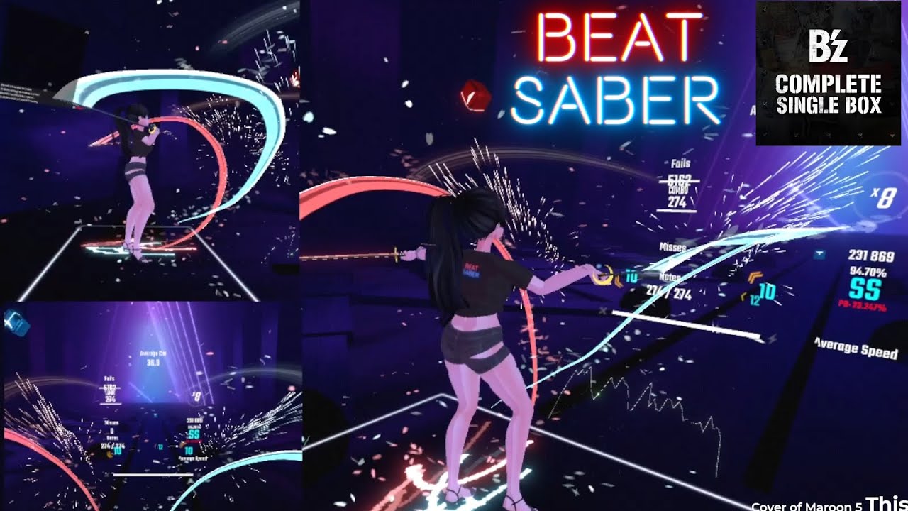 【ビートセイバー】This Love  - Maroon 5 covered by B'z  (Expert) / Mapper RateGyro & Zarok