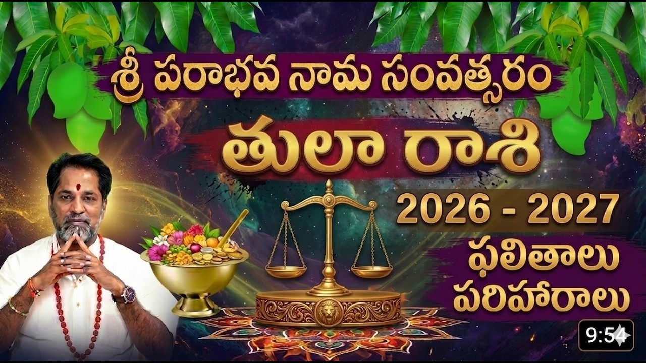 తుల రాశి శ్రీ పరాభవ ఉగాది  రాశి ఫలితాలు: VISWAVASU 2026-27 :TULA: LIBRA HOROSCOPE DEVAPRASNA