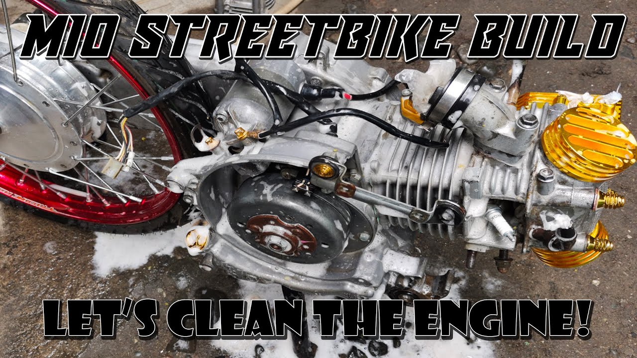 MIO STREETBIKE BUILD PART 2 | Cleaning/Degreasing the engine