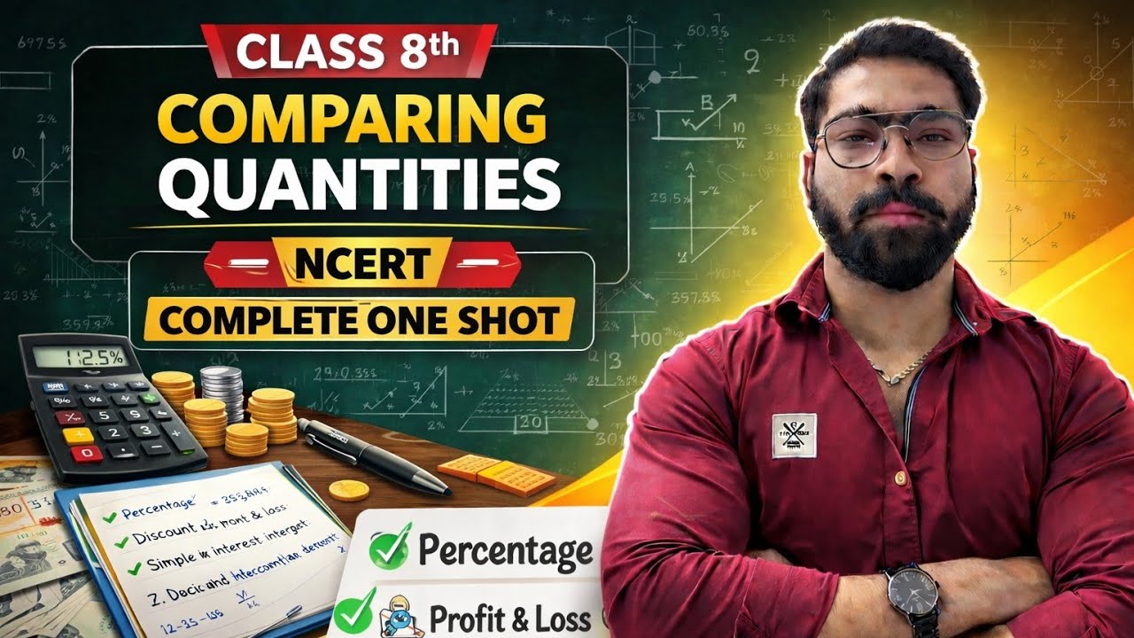 Class 8 Maths Chapter 8 Comparing Quantities | Percentage, Profit & Loss, Discount | By Mannu Bhaiya