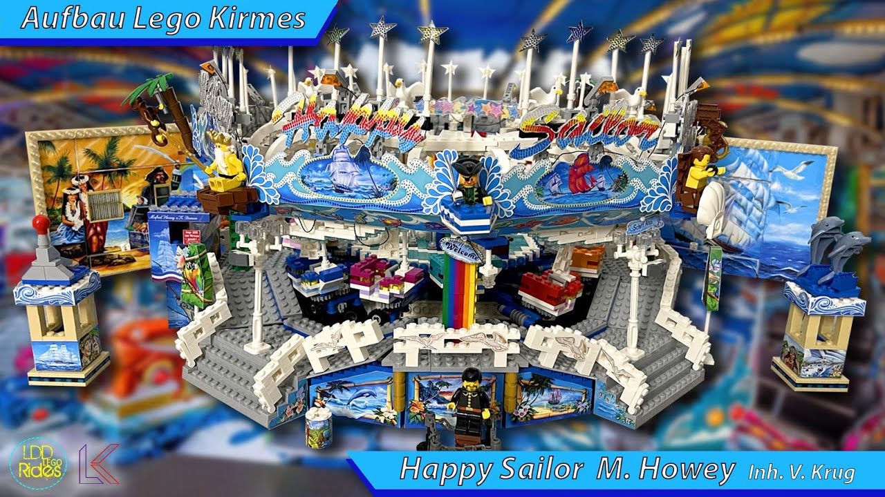 Lego Kirmes Happy Sailor M. Howey Inh. V. Krug Aufbau und Fahrszenen / LDD LEGO RIDES