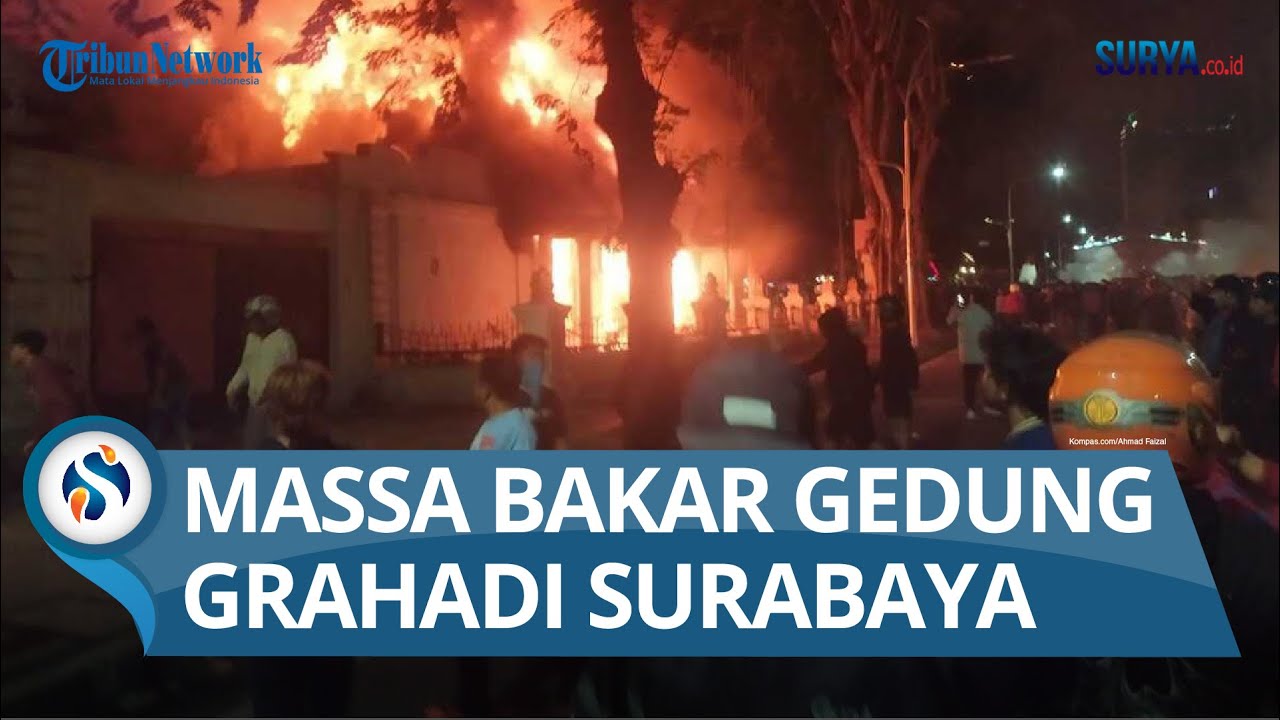 Warga Jarah Piring, Kasur dan Lemari, Gedung Grahadi Surabaya Dibakar Massa