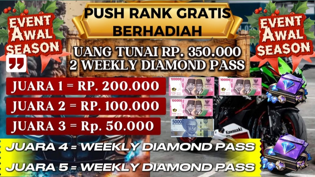 MABAR MOBILE LEGENDS GRATIS PUSH RANK GRATIS BERHADIAH