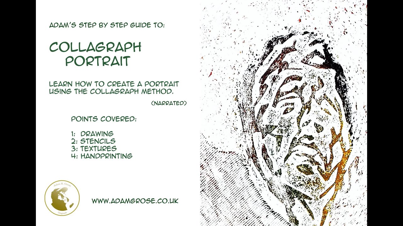 Part One: Collagraph Portrait #printmaking #collagraph #artlesson