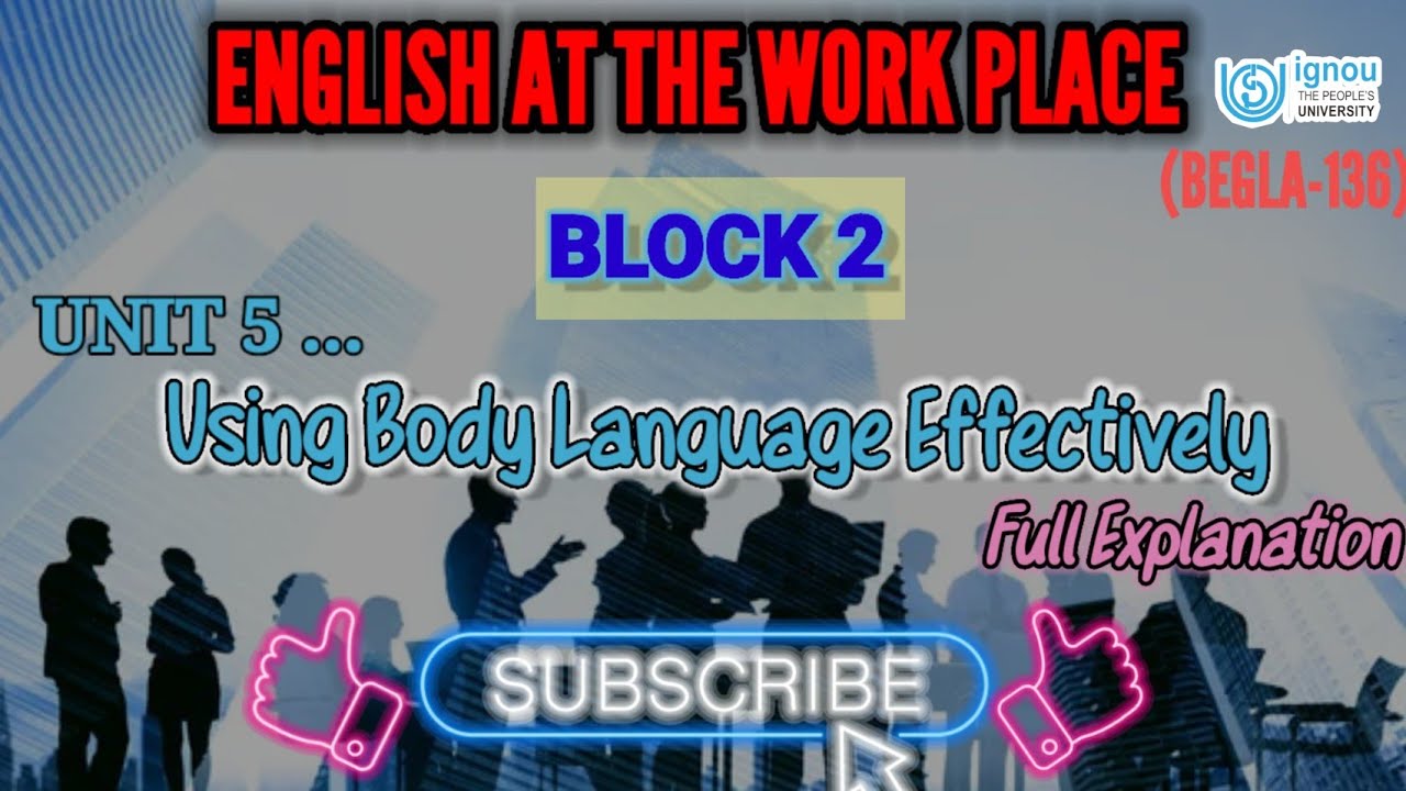 BEGLA 136 |English at the Workplace |Unit5 #ignou #bcomg #englishcommunication