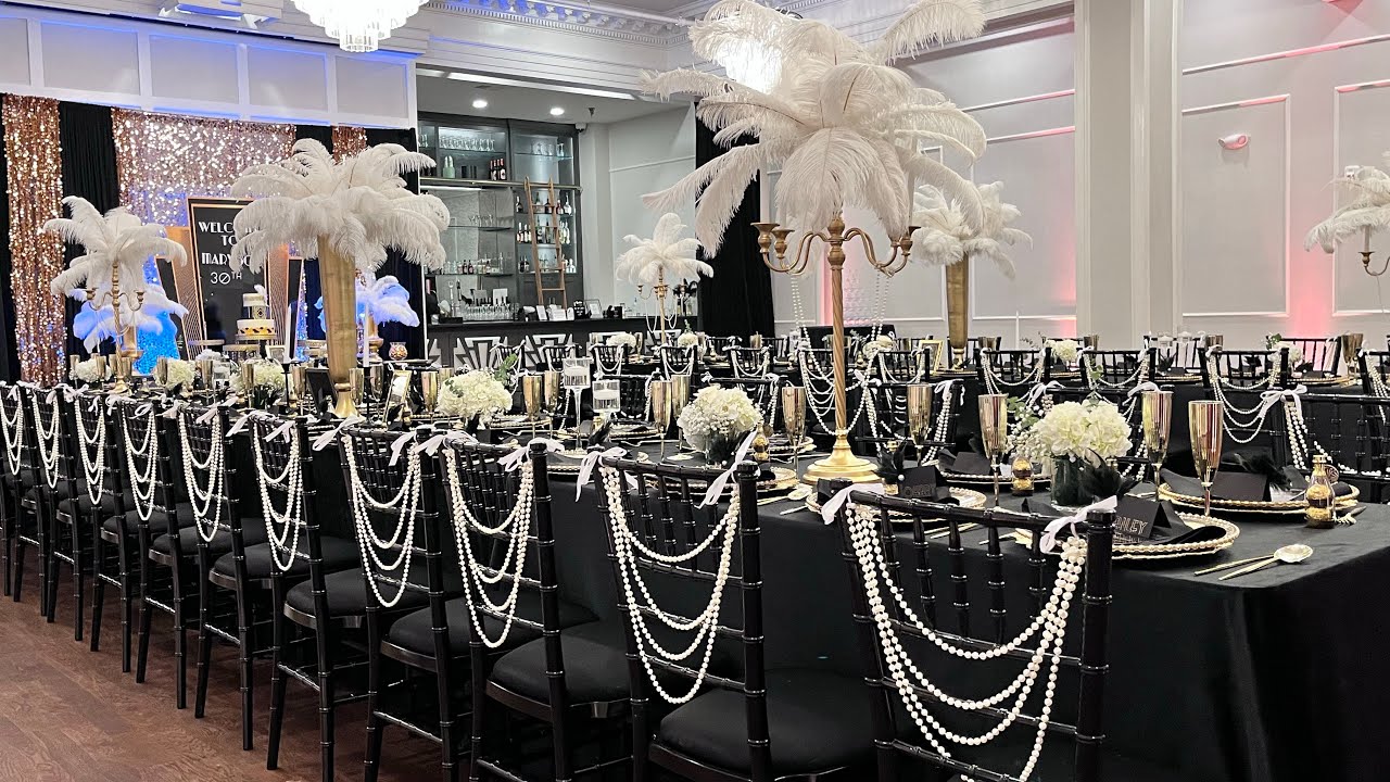 The Great Gatsby themed Birthday decor