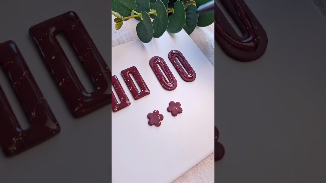 I Love Making These Burgundy Earrings 🤍 Handmade Jewelry Process #earrings #jewelry #handmadeseller