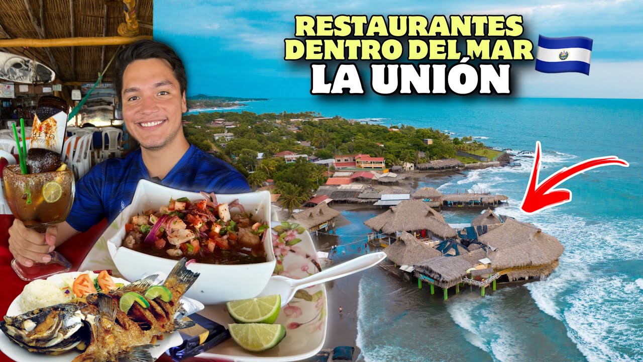 ¡Los RESTAURANTES DENTRO del MAR en El Salvador! 🇸🇻😱 Playa Las Tunas