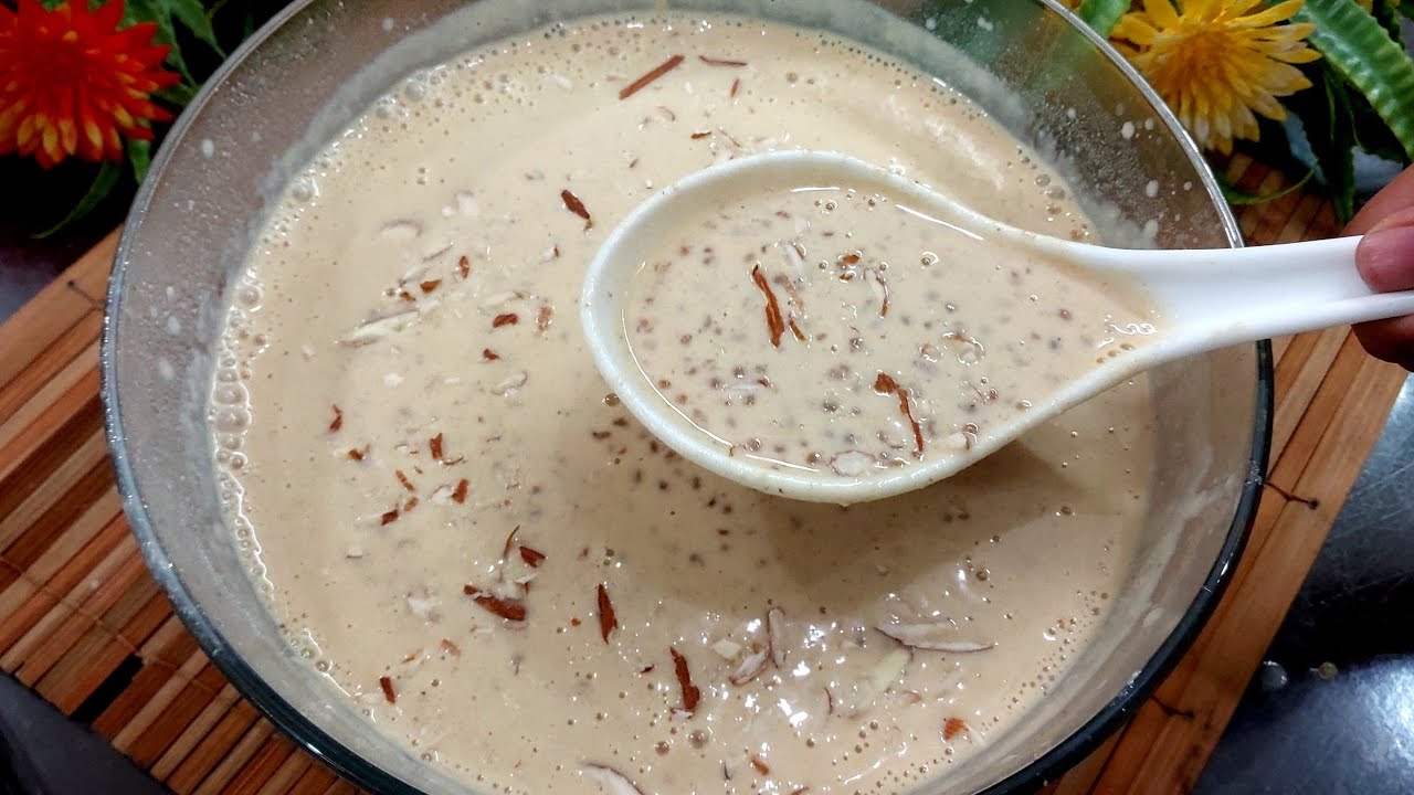 রমজানে প্রাণ ঠান্ডা করা খেজুর,সাবুদানার ও বাদামের শরবত/Ramadan Special Creamy Healthy Drink