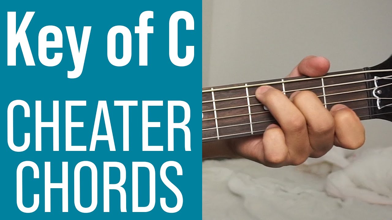 Playing chords in the key of C the easier way || Cheater Chords in the key of C