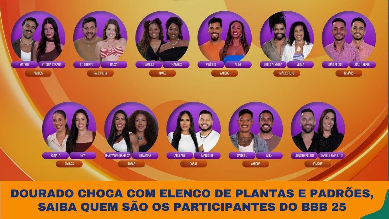 🔴 BBB 25. VEJAM QUE S&Atilde;O AS DUPLAS REVELADAS NO BIG DAY, PLANTA, VIL&Atilde;O, MOCINHA?