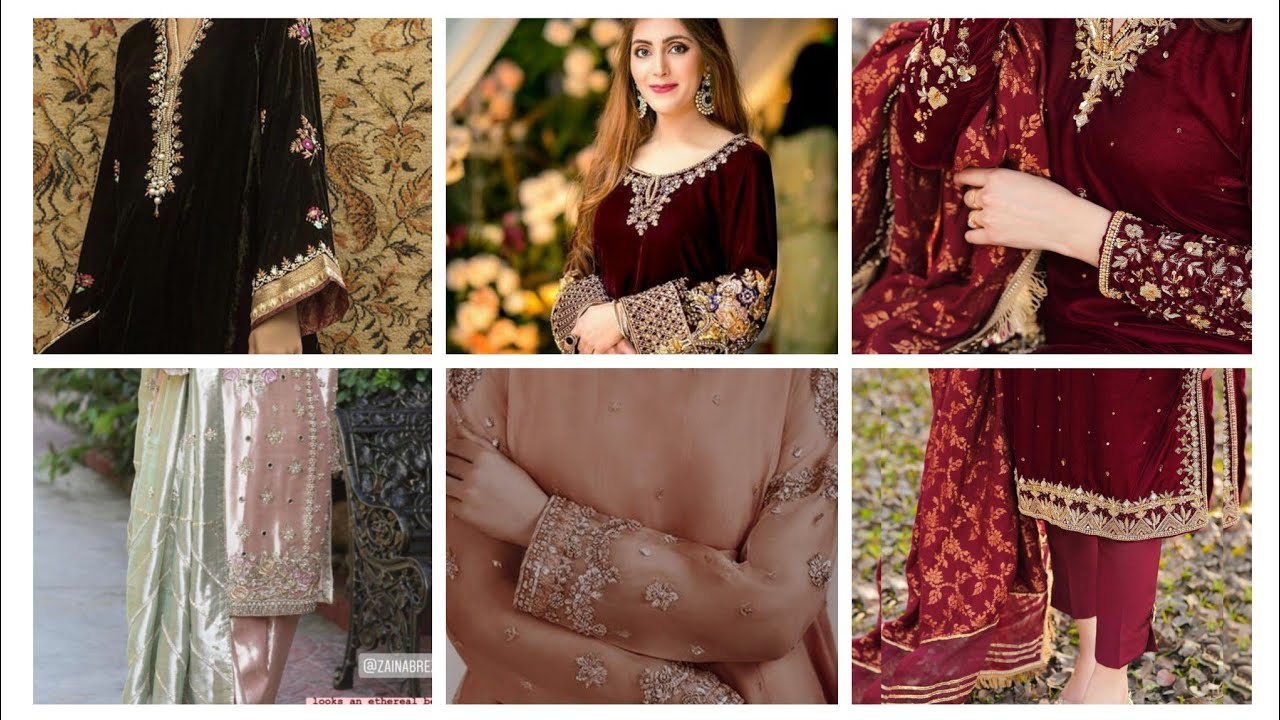 Latest And New unique Zardosi Work Embroidery Designs /stylish Embroidered suit partywear Collection
