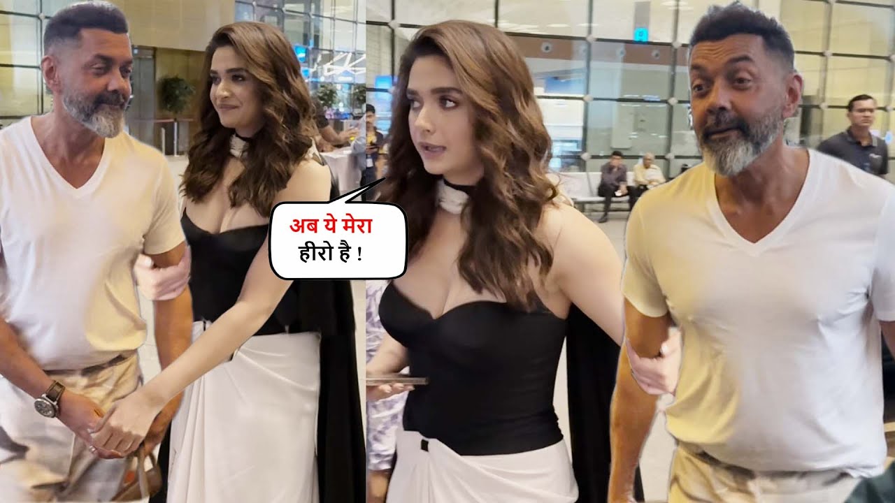 Bobby Deol and Keerthy Suresh Back to Back Arrive at Mumbai Airport ! Bobby को देख चौक गई Keerthy