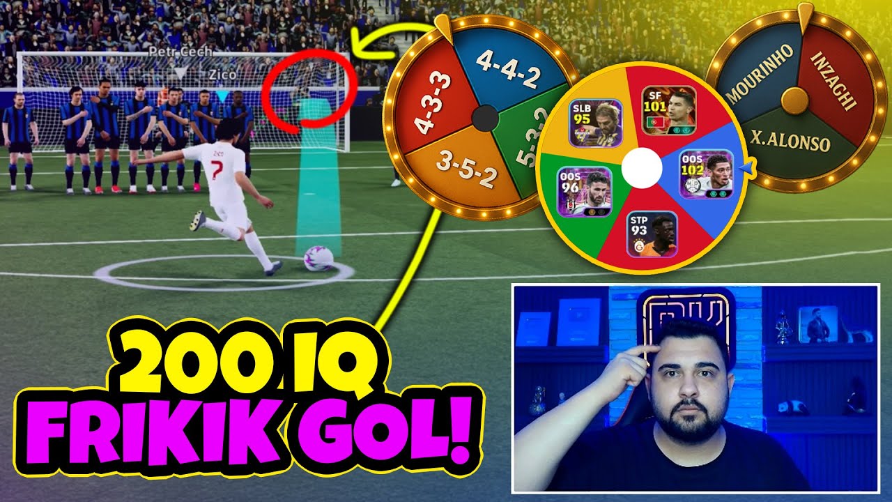 HER ŞEYİ ÇARK BELİRLER! DİZİLİŞ, MENAJER, KADRO! 200 IQ FRİKİK GOL ATTIM! 🤯 eFootball Mobile 2026