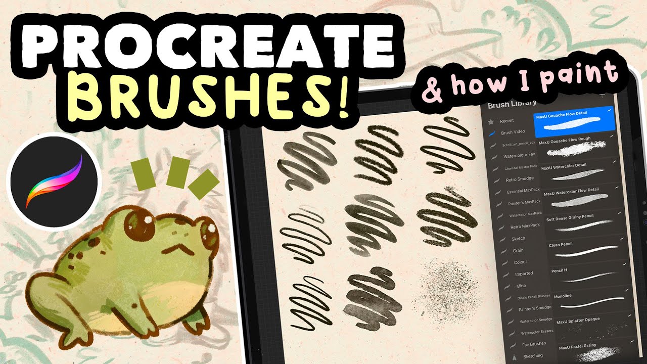 ЛУЧШИЕ кисти Procreate! // мои наиболее используемые ТЕКСТУРИРОВАННЫЕ кисти