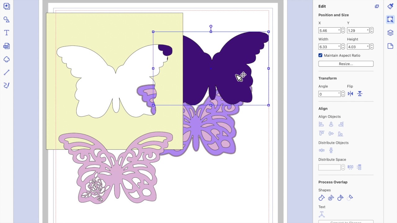 brother scan n cut canvas workspace tutorial inlaid rose butterfly tutorial.