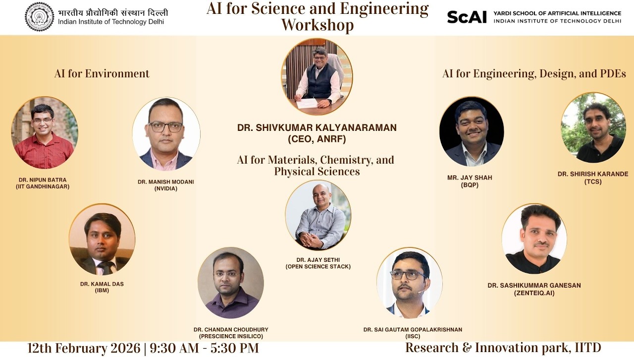 AI for Science and Engineering Workshop at IITD