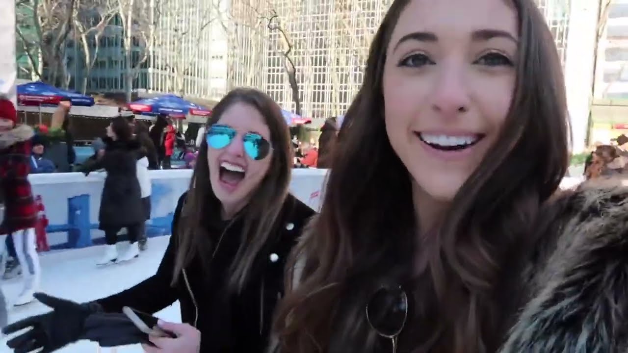 she goes ice skating in tight leather pants