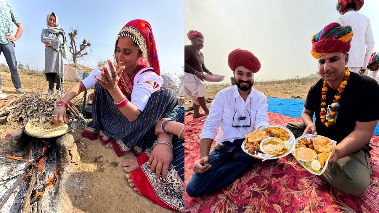 गाँव के देसी घी में बनी (हलवा पूरी सब्जी) के मज़े अब आप भी ले सकते है | और वो कैसे video पूरी देखे