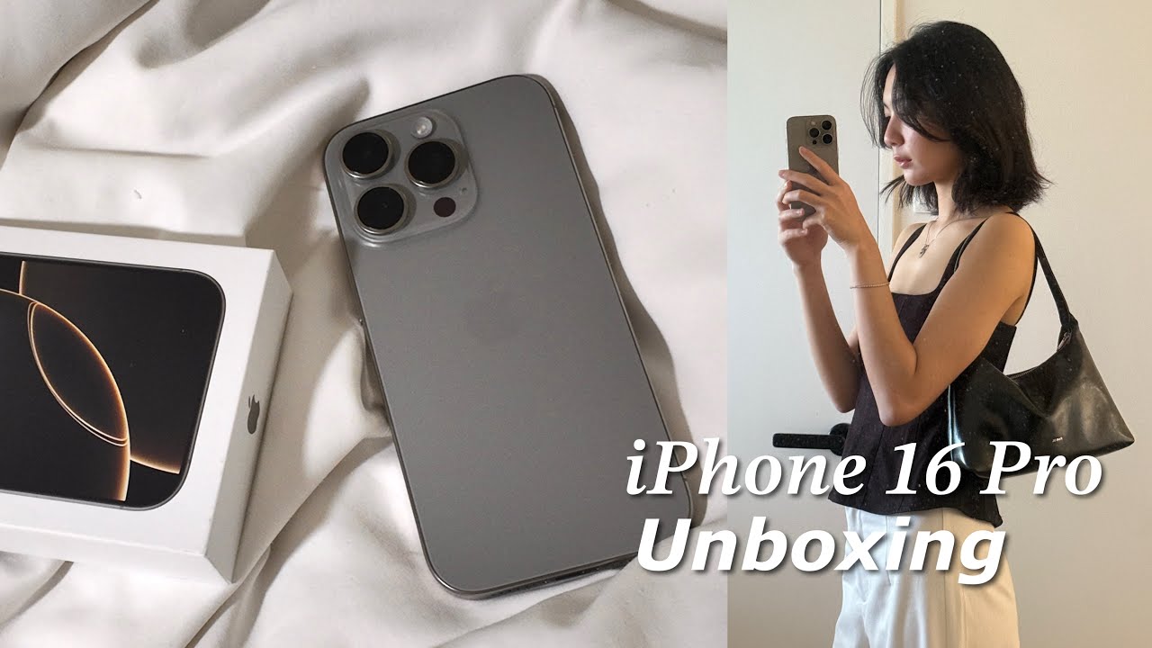 iPhone 16 Pro Unboxing🍎 (Natural Titanium) | aesthetic | camera testing | feat. Lunar New Year vlog