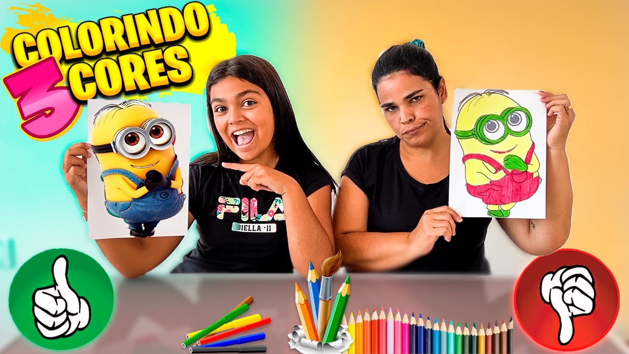 COLORINDO COM 3 CORES - DESAFIO DE DESENHO