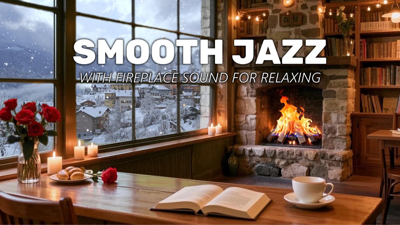 Unwind Instantly: Shooting Winter Jazz & Snowy Fireplace Ambience (NO ADS!) ❄️