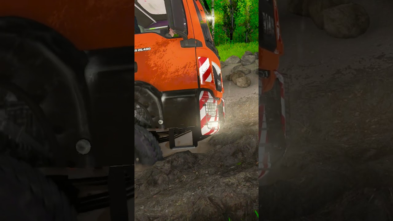 Off-road: man truck with trailer in mud! Simulator games. Do not repeat! SpinTires #4