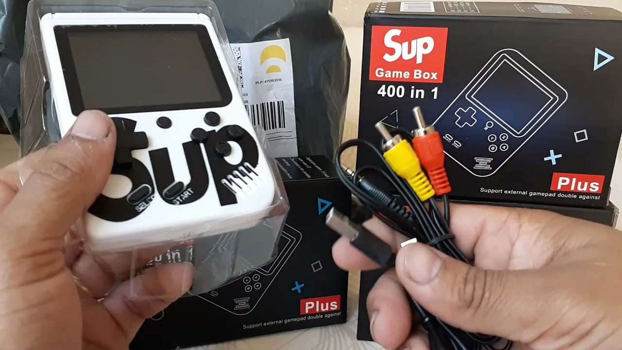 game box SUP videogame portátil com 400 jogos caixa de SOM bluetooth  ecooda(unboxing  SHOPEE)