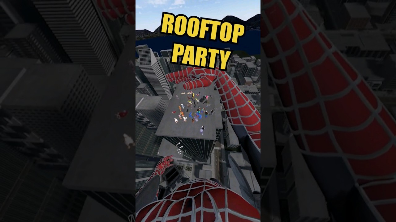 ВЕЧЕРИНКА НА КРЫШЕ С Spider-Man VR 🥳🎉 #vr #виртуальнаяреальность #игры #человекпаук