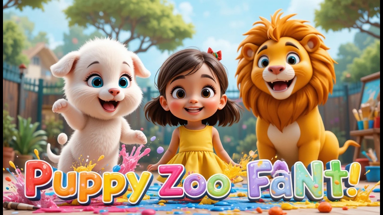 🌈🐶🦁 Baya’s Fun Adventure Day! | Puppy Play, Zoo Animals & Messy Paint Song for Kids 🎨💖