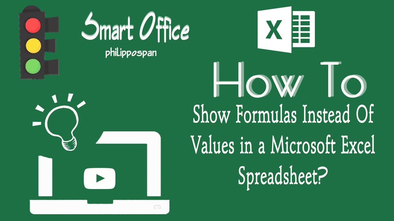 How To Show Formulas Instead Of Values in a Microsoft Excel Spreadsheet?
