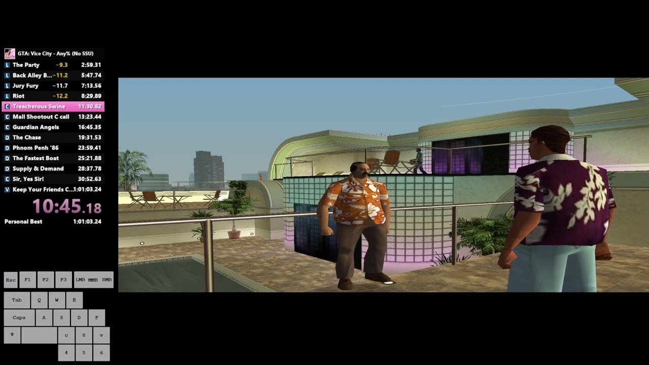 Speedrun Any%noSSU- PB(59:48)- GTAVC JPN