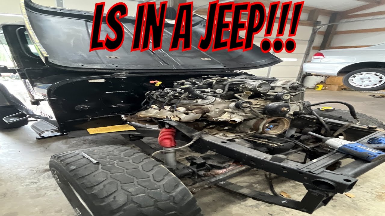 "LS Swap Jeep Wrangler YJ Build - Part 1: Intro and Getting the Engine In!"