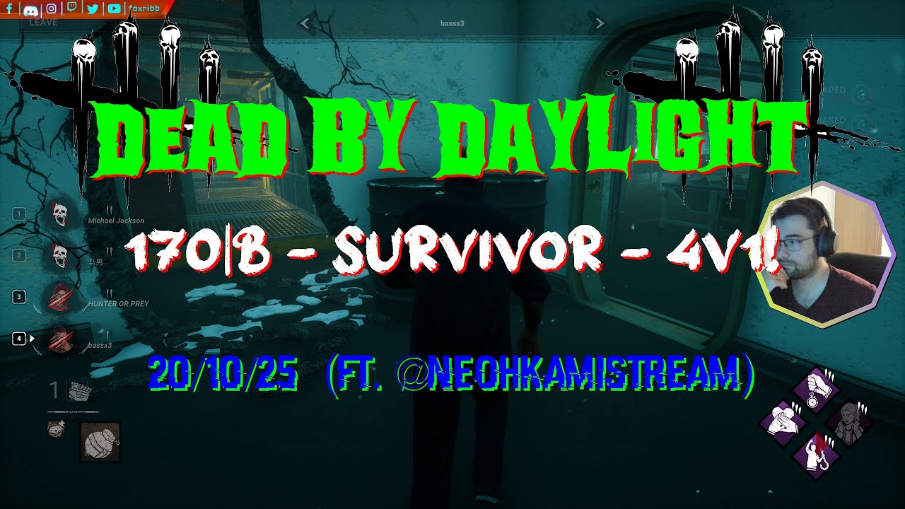 Dead By Daylight - 170|B [4K] - Survivor - 4V1! - 20/10/25 (ft. @NeohkamiSTREAM)