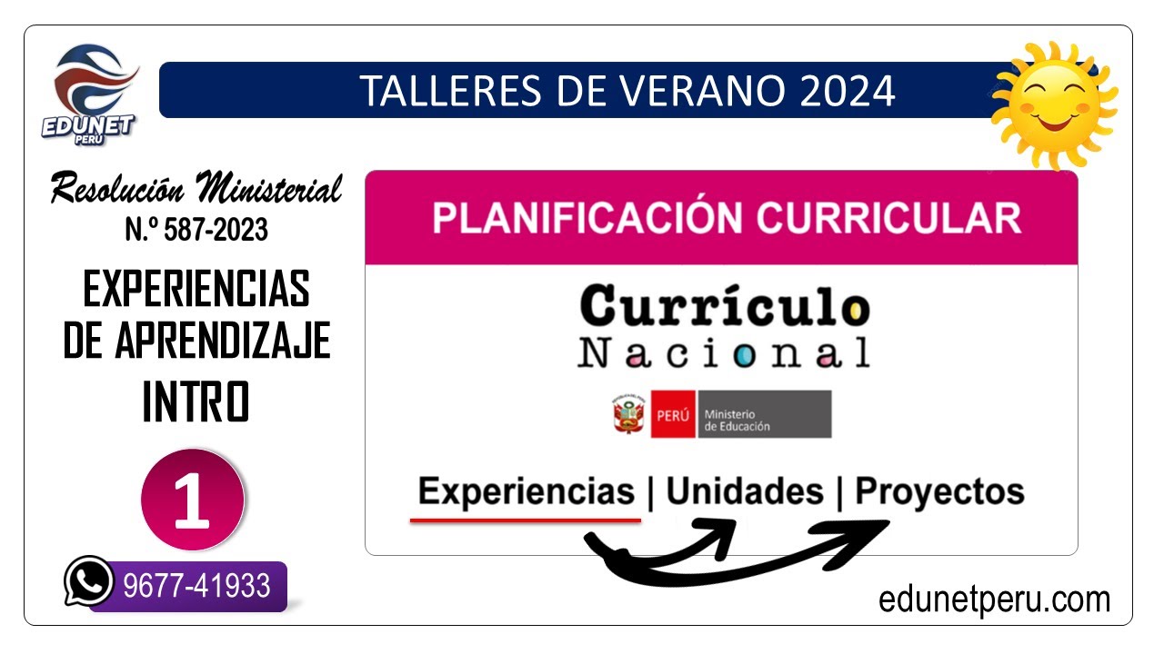 Planificación Curricular 2024 - 01 | INTRO Experiencias de Aprendizaje